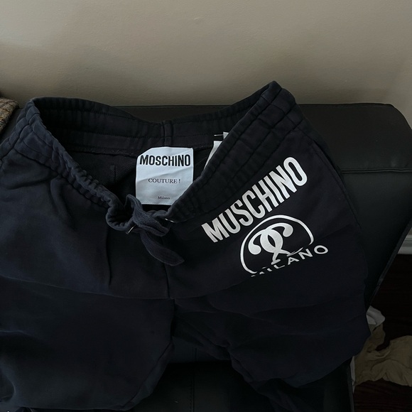 Moschino Black Sweatpants Double Question Logo Women’s - Picture 2 of 3